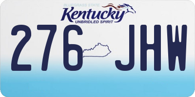 KY license plate 276JHW