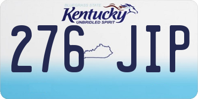 KY license plate 276JIP