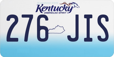 KY license plate 276JIS