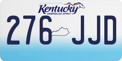 KY license plate 276JJD