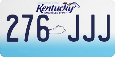 KY license plate 276JJJ