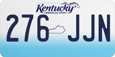 KY license plate 276JJN