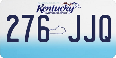 KY license plate 276JJQ