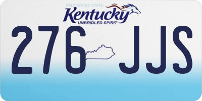 KY license plate 276JJS