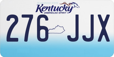 KY license plate 276JJX