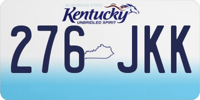 KY license plate 276JKK