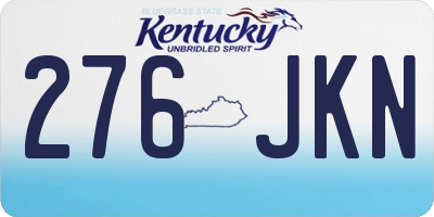 KY license plate 276JKN