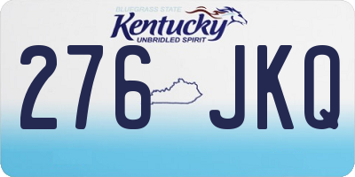 KY license plate 276JKQ