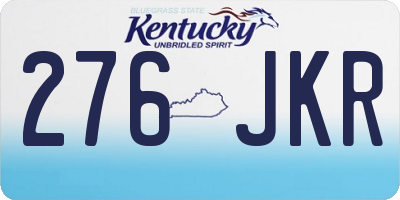 KY license plate 276JKR