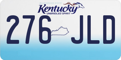 KY license plate 276JLD