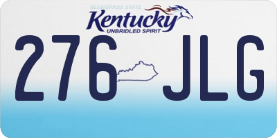 KY license plate 276JLG