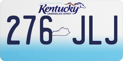 KY license plate 276JLJ