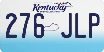 KY license plate 276JLP