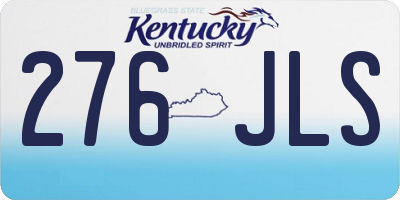 KY license plate 276JLS