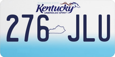 KY license plate 276JLU