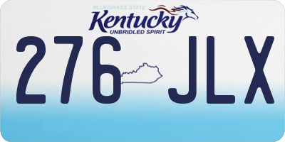 KY license plate 276JLX