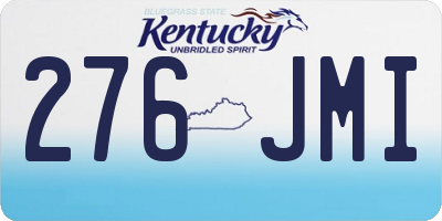 KY license plate 276JMI