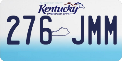 KY license plate 276JMM