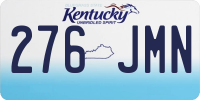 KY license plate 276JMN