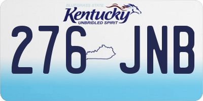 KY license plate 276JNB