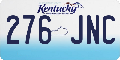 KY license plate 276JNC