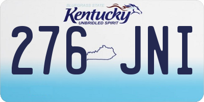 KY license plate 276JNI