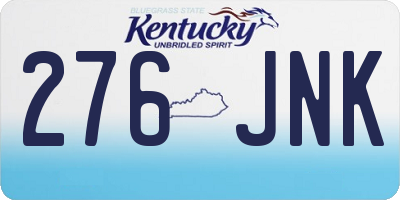 KY license plate 276JNK