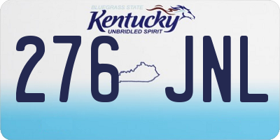 KY license plate 276JNL