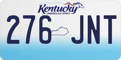 KY license plate 276JNT