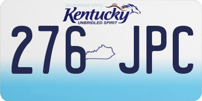 KY license plate 276JPC
