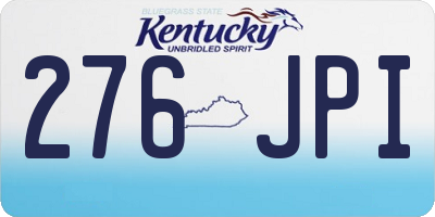 KY license plate 276JPI