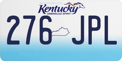 KY license plate 276JPL