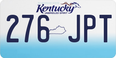 KY license plate 276JPT