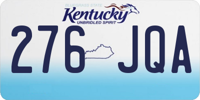 KY license plate 276JQA