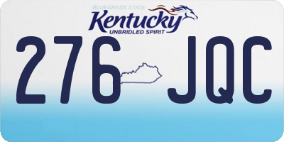 KY license plate 276JQC