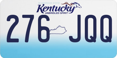 KY license plate 276JQQ