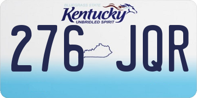 KY license plate 276JQR