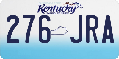 KY license plate 276JRA