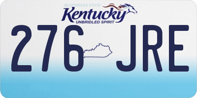 KY license plate 276JRE