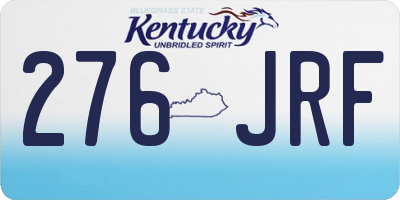 KY license plate 276JRF