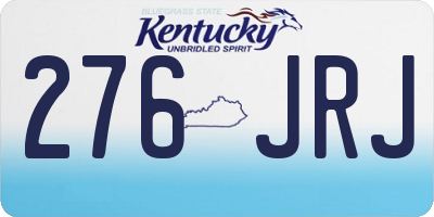 KY license plate 276JRJ