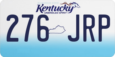 KY license plate 276JRP