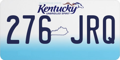 KY license plate 276JRQ