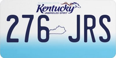 KY license plate 276JRS