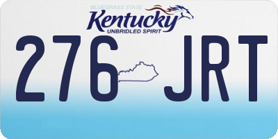 KY license plate 276JRT