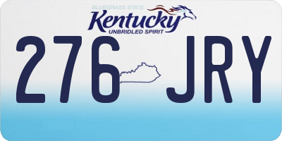 KY license plate 276JRY