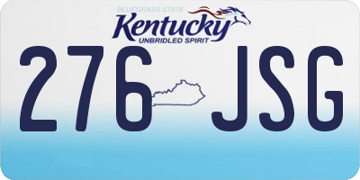 KY license plate 276JSG