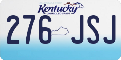 KY license plate 276JSJ