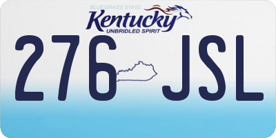KY license plate 276JSL