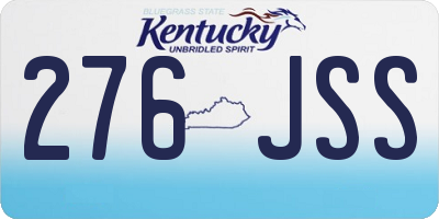 KY license plate 276JSS